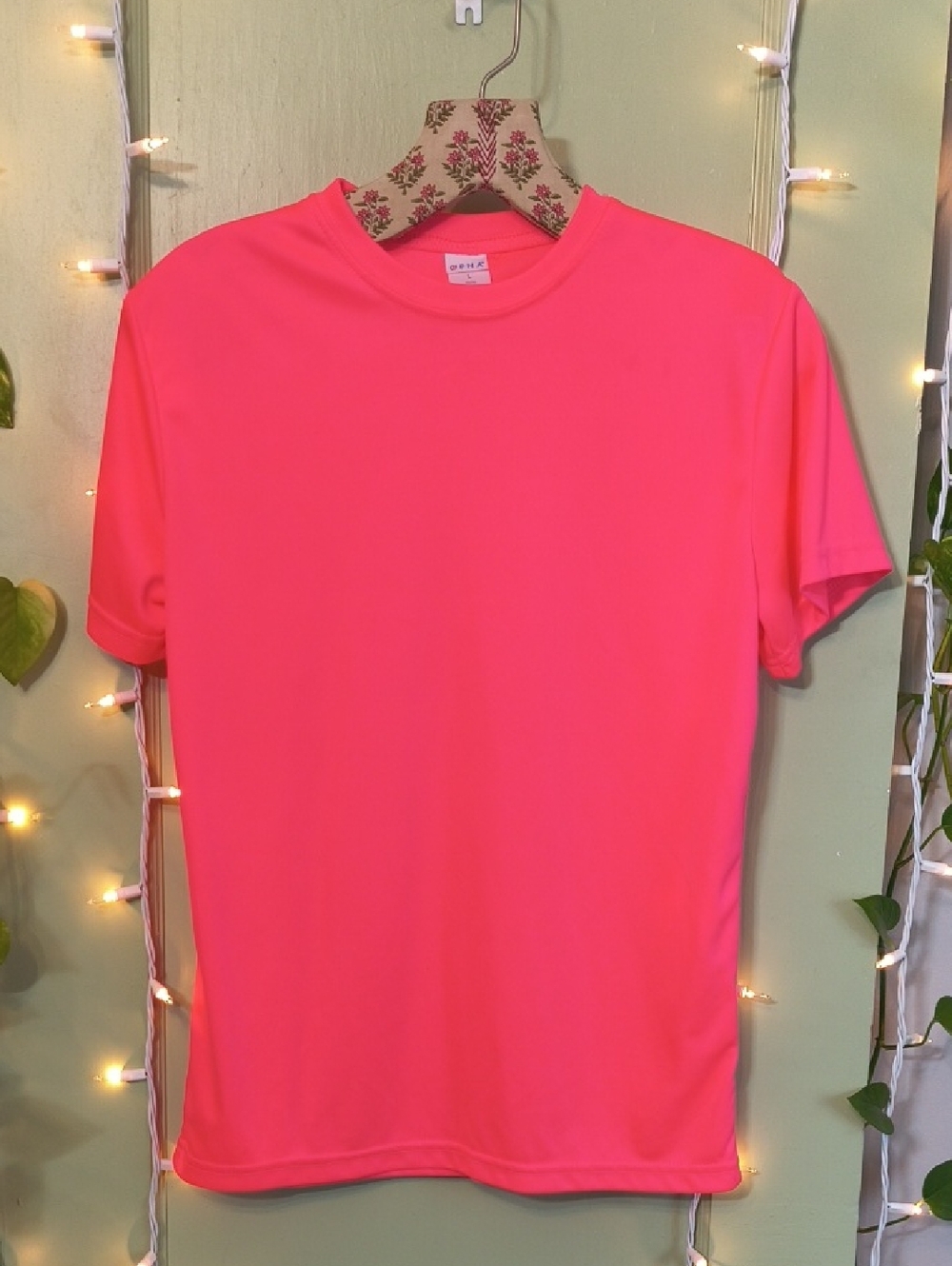 Women's 🆓 Opna Hot Pink Neon Polyester T-shirt 👕 Youth L